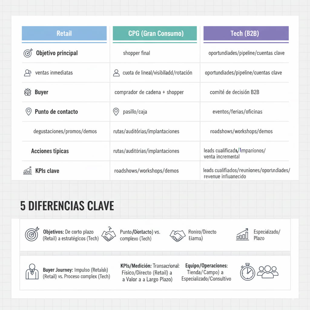Infografía field marketing retail